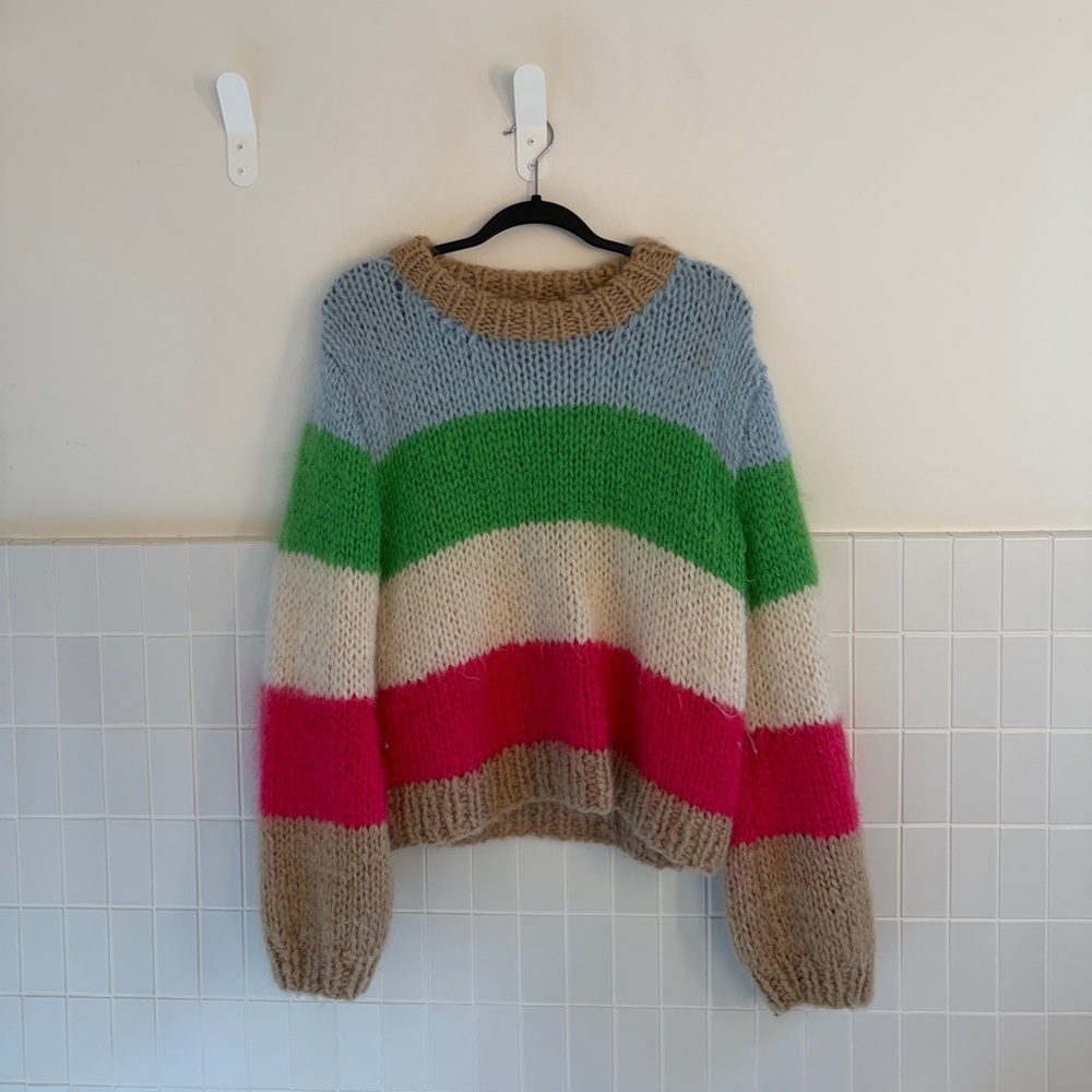 Ganni Multicolor Striped Sweater